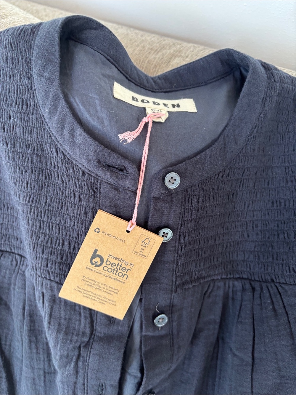 Boden Navy cotton maxi dress from Boden
